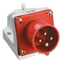 Вилка кабельная накладная IEK КНР ССИ-524 32А 3Р+РЕ 400В IР44 красный картинка 